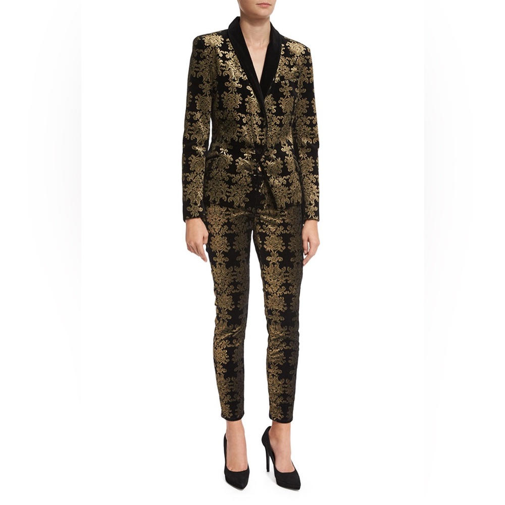 7 for All Mankind Black Velvet Blazer
